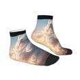 thumbnail image 6 of Salouo Cute Cloud Cat Pattern Unisex Middle Tube Socks,Middle-Finger Knee High Socks Over The Calf Tube Stocking Crew Stockings for Women and Men Tube Socks, 6 of 8