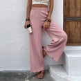 thumbnail image 4 of Ropa de mujer Pantalones casuales de mujer europeos y americanos Pantalones holgados adelgazantes con arrugas y piernas largas, 4 of 6