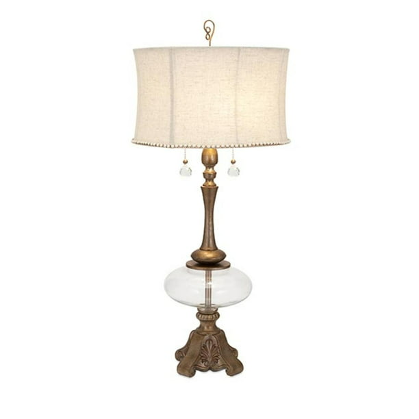 33 25 Decorative Clear Transpa, Glass Gem Table Lamp Antique Brass
