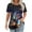 Style 05, variant on Women's Fashion Spring Floral Print T-Shirts Plus Size Pullover for Women Casual Shirts Short Sleeve Round Neck Pullover Chest Pleated Top
