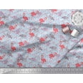 thumbnail image 3 of Soimoi Cotton Cambric Fabric Dots & Flamingo Bird Print Fabric by The Yard 56 Inch Wide, 3 of 3