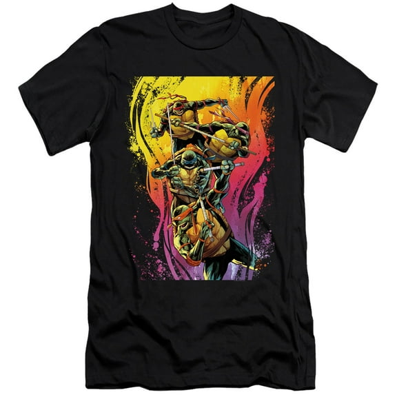 TMNT Teenage Mutant Ninja Turtles Hot Rainbow Warriors Unisex Adult Canvas Brand T Shirt