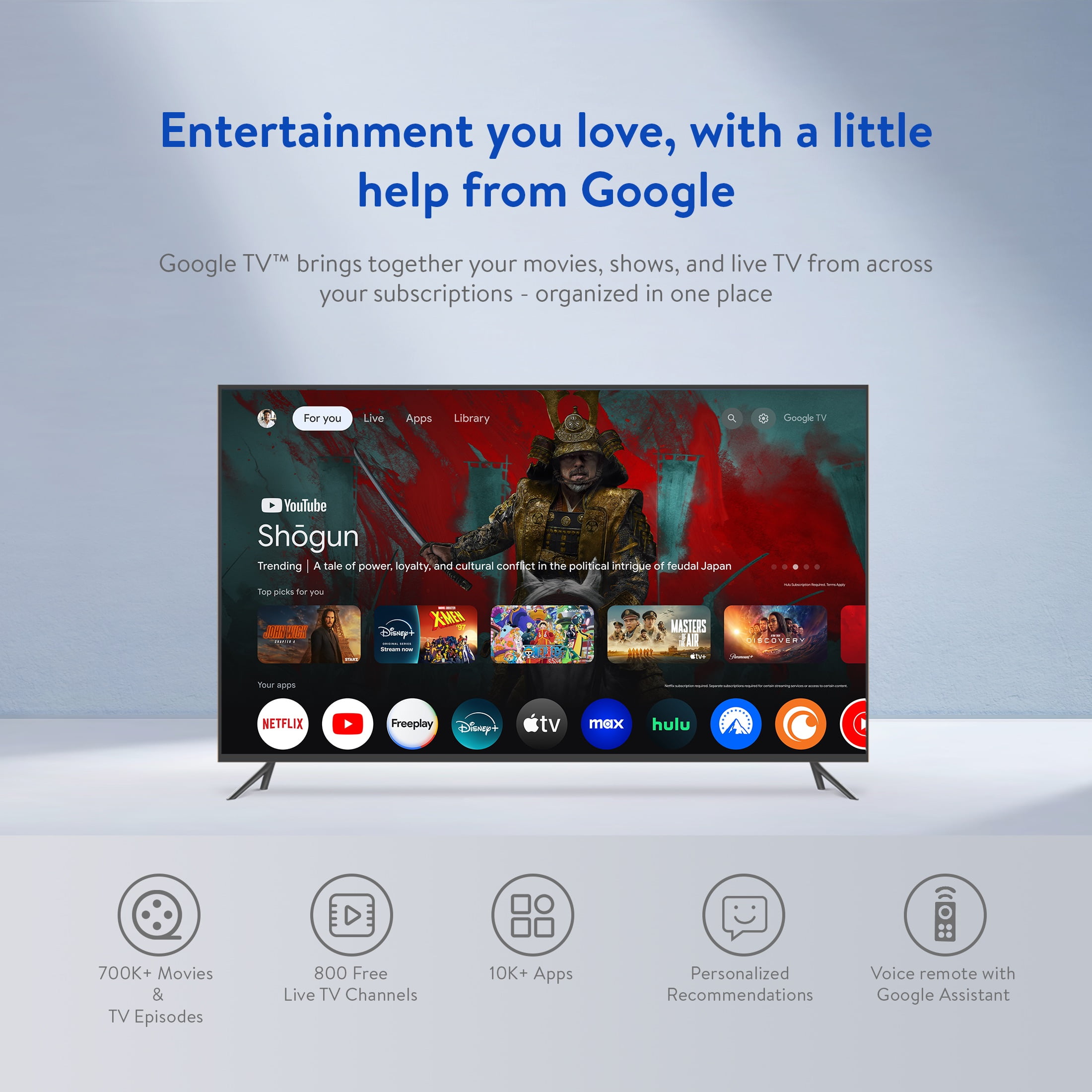 onn Dispositivo de Transmisión 4K, Google TV: Transmisión Rápida, Ultra HD, Almacenamiento de 8 GB, RAM de 2 GB, Control Remoto con Control por Voz onn Dispositivo de Transmisión 4K, Google TV: Transmisión Rápida, Ultra HD, Almacenamiento de 8 GB, RAM de 2 GB, Control Remoto con Control por Voz