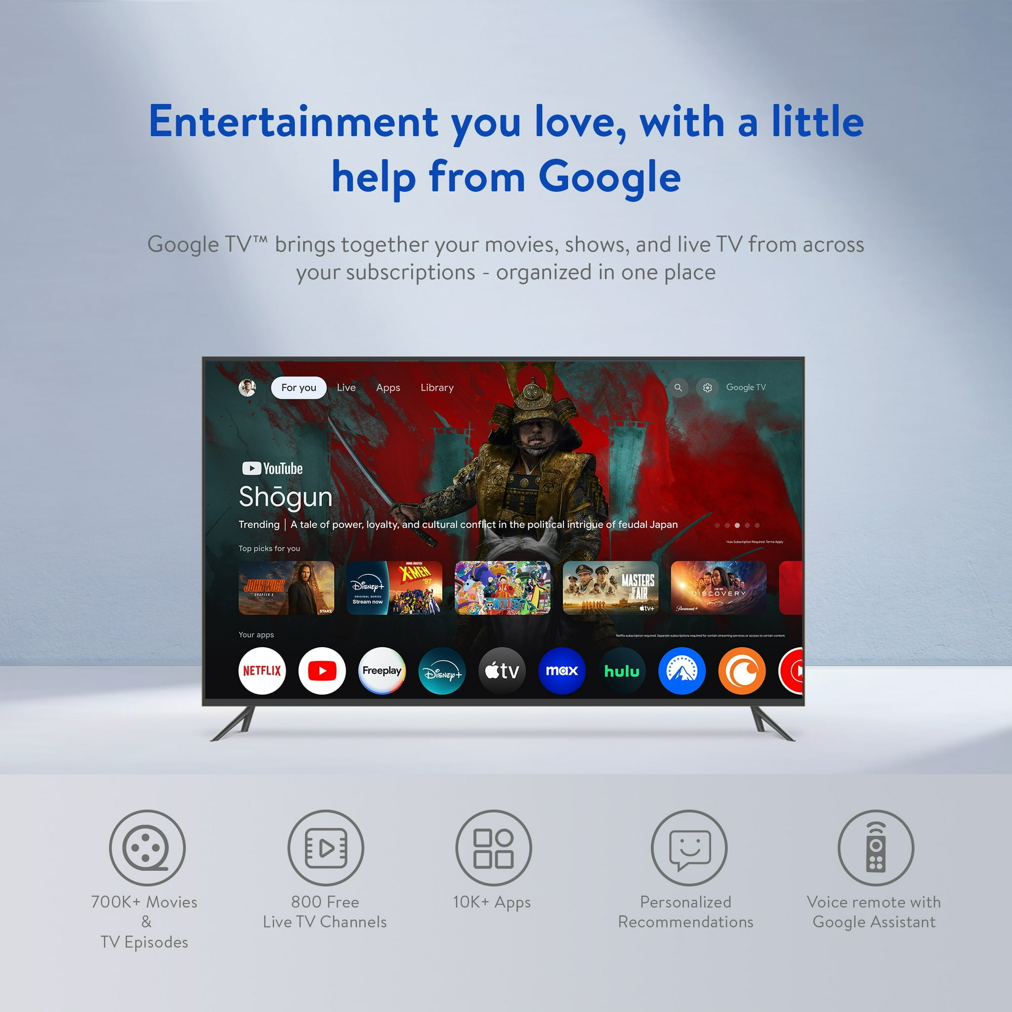 onn 4K Plus Streaming Device, Google TV - Ultra-fast Streaming, Stunning 4K UHD, 16GB Storage, 2GB RAM, Dolby Vision & Atmos, Remote with Voice Control - U.S. Compatible only