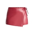 thumbnail image 5 of Madden NYC Women's Faux Leather Wrap Skort, 5 of 5