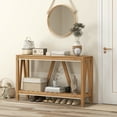 thumbnail image 2 of HOMCOM Table Console Style Ferme avec Tablette de Rangement Anti-Basculement pour Entrée, 2 of 10