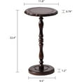 thumbnail image 3 of Round End Table with Solid Wood Construction - Brown Finish, 3 of 9