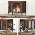 thumbnail image 5 of Amlancher Dog Crate Furniture for Small Dogs, 28inch Wood Dog Kennel Furniture, Rustic Brown, 5 of 8