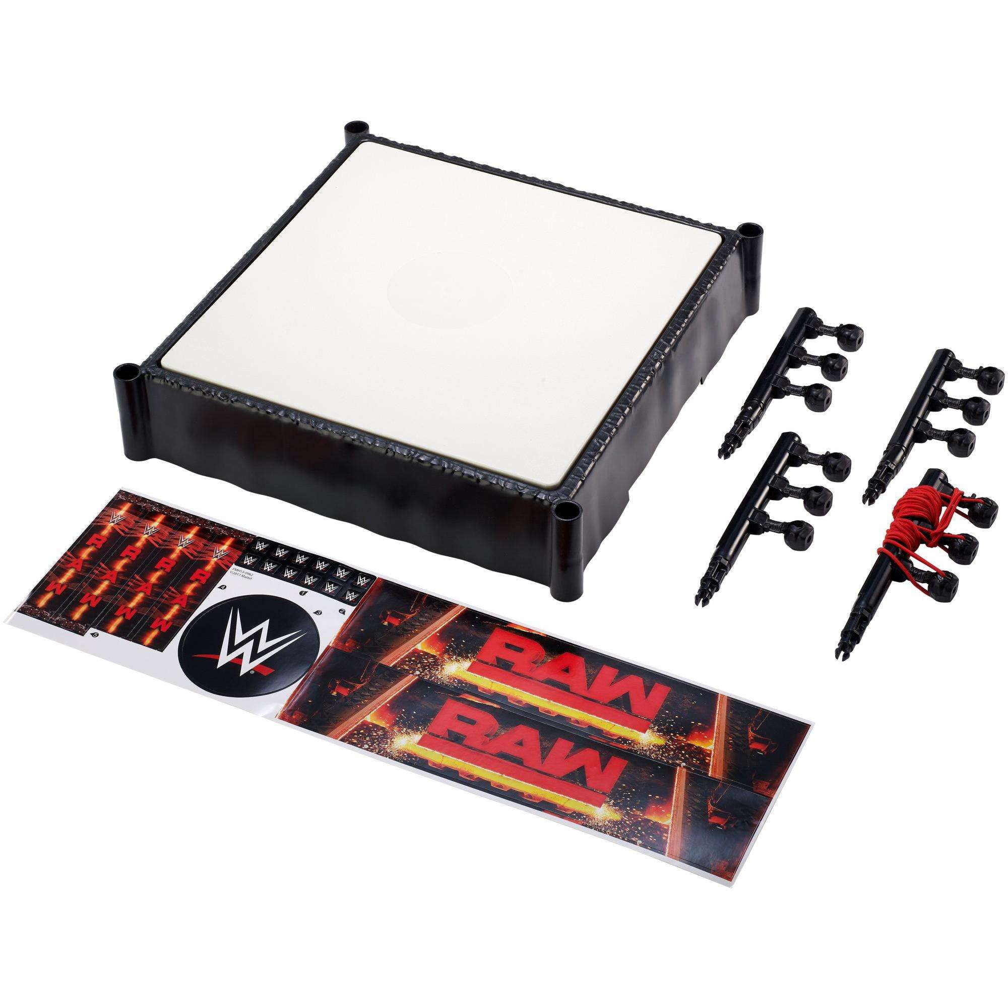 Complete with Pro-Tension Technology and Spring Loaded Mat Aprrox 14 RAW collector WWE Superstar Wrestling Ring 