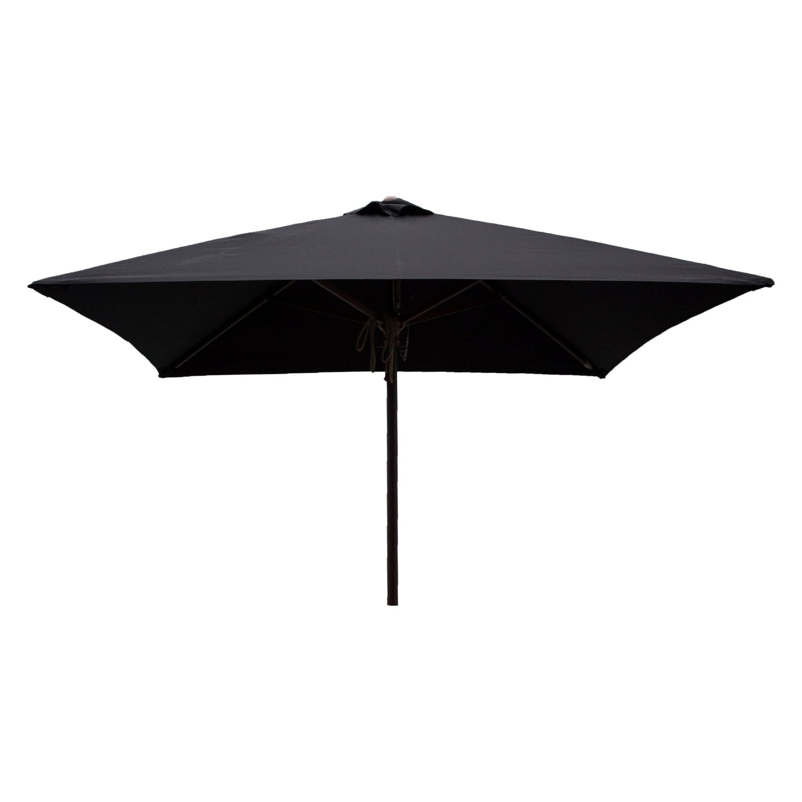 DestinationGear Classic Wood 6.5' Square Patio Umbrella, Black