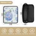 thumbnail image 4 of Hair Tools Travel Bag with Removable Heat Resistant Mat for Straighteners, Curling Iron and Haircare Accessories Blue Hydrangea Pattern, 4 of 8