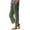 Army Green, variant on Zynviq Womens Plus Pants Straight Leg Solid Side Slit Elastic Waist Beach Pants Trousers Lady,L
