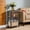 Rustic Brown and Black, variant on LEDREM Multifunctional 3 Tiers Nightstand, Slim Sofa Side Table with Built-in Power Hub, 6.5ft Extension Cord, Sturdy Metal Frame Compact Storage Furnishing for Small Narrow Space