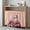 Pink, variant on Winter Santa Small Sink Skirt 10"Wx11"L, Dustproof Under Sink Curtain with Self Adhesive Tape, Christmas Gold Snowflak Pink Stripe Cabinet Curtain Cover for Bathroom Vanity, Kitchen Storage Shelf, RV