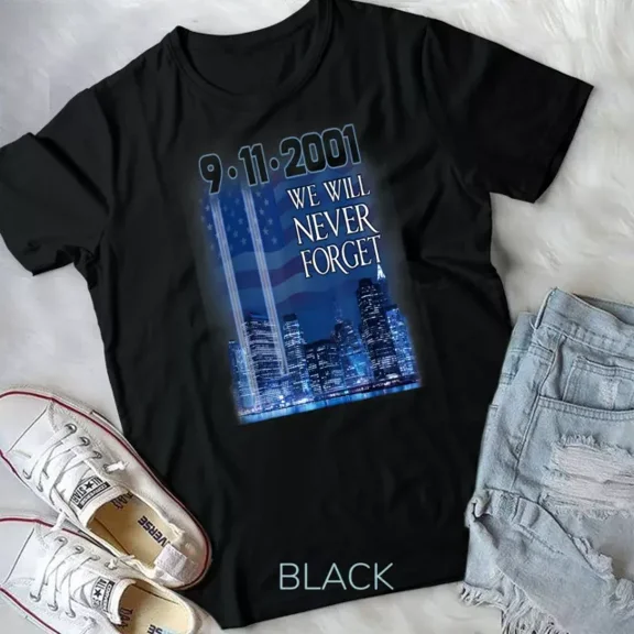 Anniversary 9-11 We Will Never Forget T-Shirt Unisex S-5XL Hot Trending Shirt, Vintage Birthday Gift