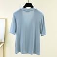 thumbnail image 5 of Sexlip Women's Top V-Neck Casual Solid Pattern Stylish Look All Occasion Use Soft Comfortable Perfect for Casual Outings Blue XL, 5 of 9
