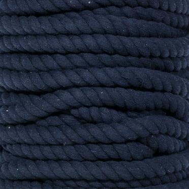 Super Soft 3 Strand Twisted Cotton Rope - Multiple Colors to Choose from in Various Diameters and Lengths