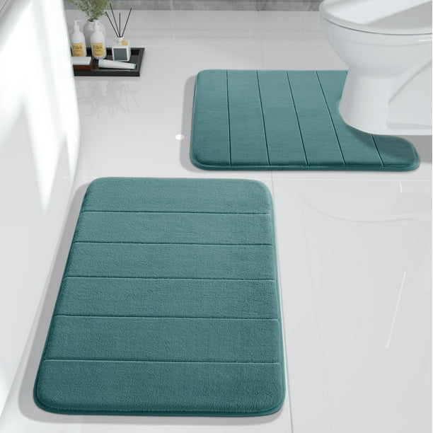 Juego de alfombrillas de baño Yimobra de espuma viscoelástica de 2 piezas, suaves