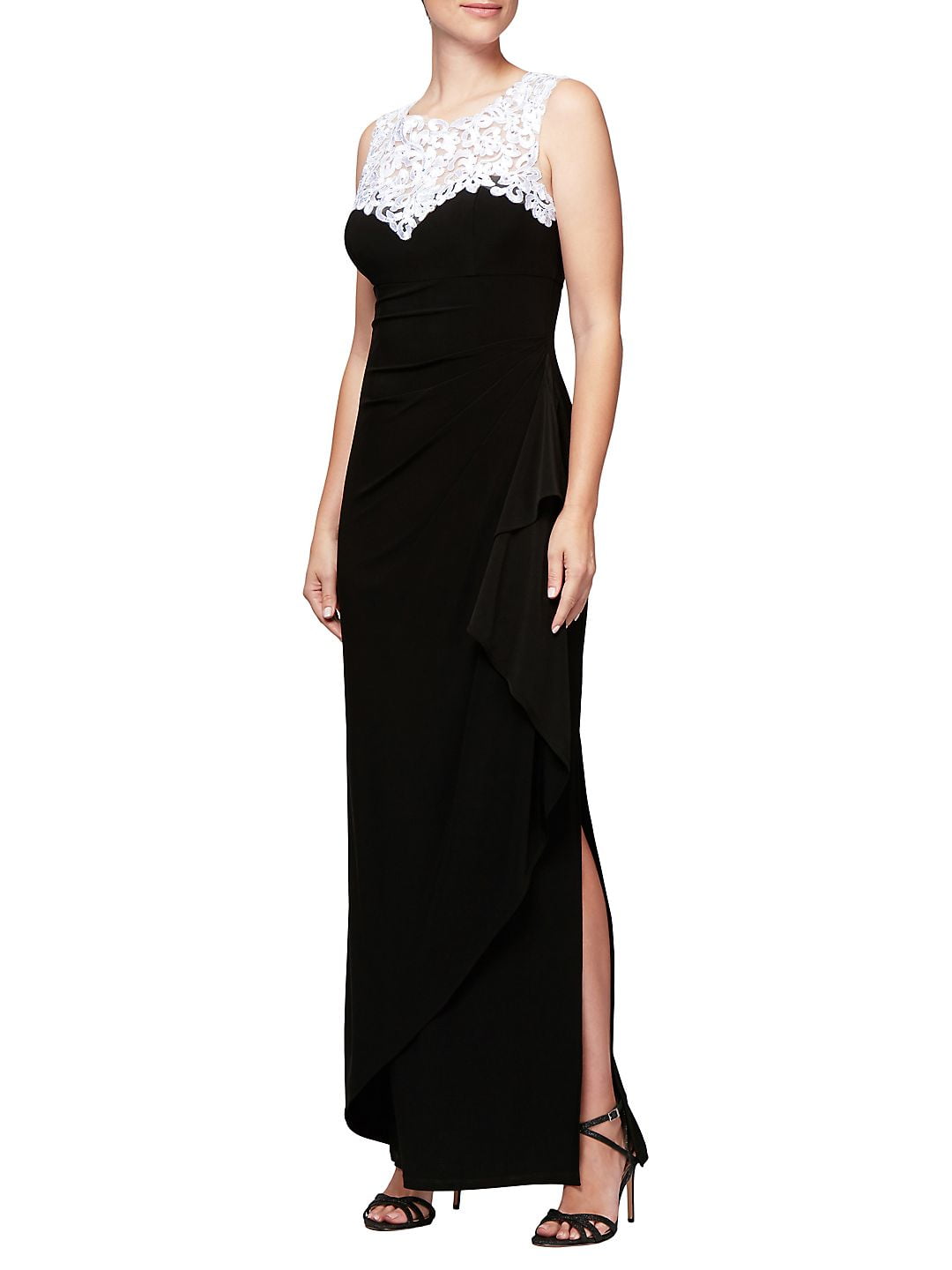 quiz sleeveless sequin gown