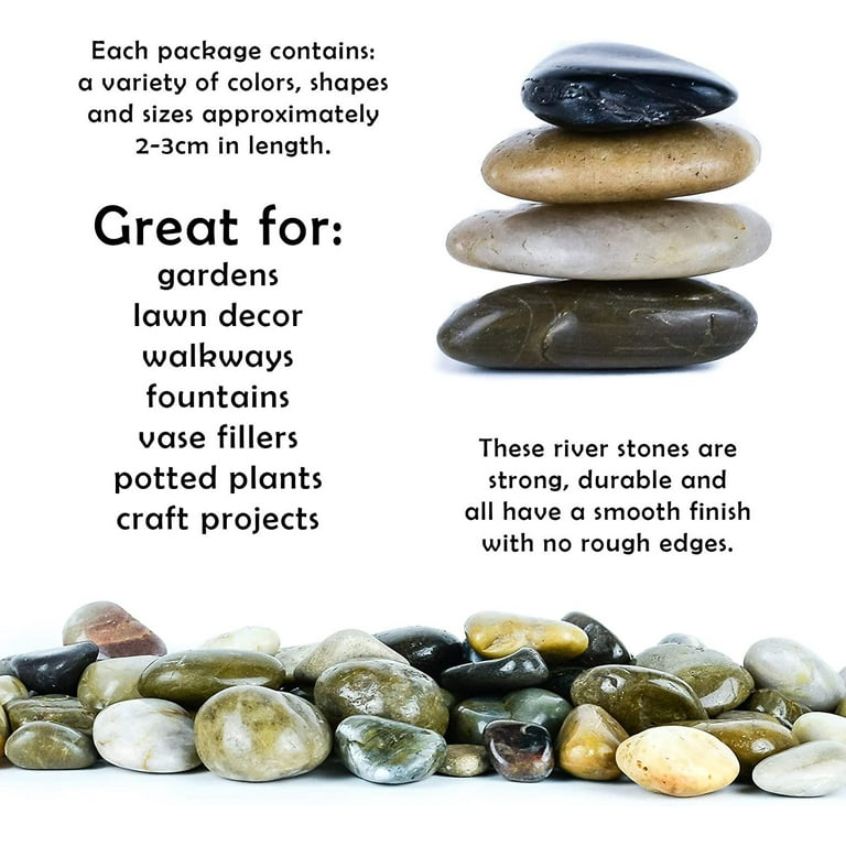  White Rocks 1” - 2” Inch, 5 Lb. of 100% Natural Unpolished  Stone Pebbles for Plants, Gardens, Rock Painting, Landscaping, Succulents,  Fish Tank Gravel, Terrarium, Decorative Vase Filler Pebbles : Baby