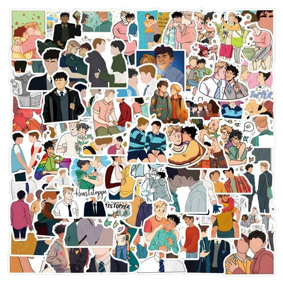 100Pcs Heartstopper Stickers for Kids Gifts Water Bottle Cup Laptop Guitar Car Bike Skateboard Luggage Box Waterproof