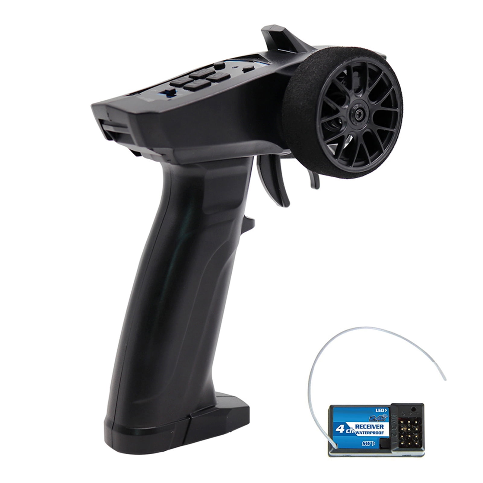 RC Car  Boat Transmitter, 2.4GHz 4CH, Low Battery Alert, <span Style="background:red"></span> Grip Design