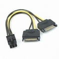 thumbnail image 5 of Xiwai Cable Dual two SATA 15 Pin Male M to PCI-e Express Card 6 Pin Female Graphics Video Card Power Cable 15cm, 5 of 7