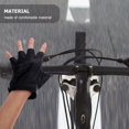 1 Pair Leather Half Finger Gloves Protective Riding Gloves Bike Gloves