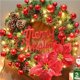 thumbnail image 3 of Billuyoard Guirnalda de Navidad 40 cm Guirnalda de conos de pino de Navidad artificial con luces LED Adornos de Navidad para puerta delantera Regalo de Año Kits de decoración para fiestas No.2 Billuyoard HA043969-02, 3 of 6
