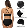 thumbnail image 4 of Attraco Women Halter Bikini Swimwear High Neck Two Piece Bikini Swimsuits, 4 of 8