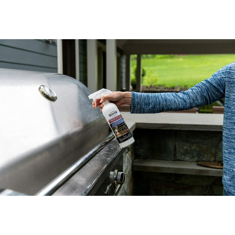 Bayes Stainless Steel BBQ Grill Cleaner External Stainless Steel Surface  Cleaning Spray 16 oz 2 Pack