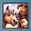 thumbnail image 1 of Cuadros Decorativos 5D bricolaje taladro redondo completo diamante pintura caballo Kit hogar arte decoración (ZQ196) Wdftyju embutido en tela, 1 of 1