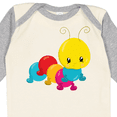 thumbnail image 4 of Inktastic Cute Colorful Caterpillar Boys or Girls Long Sleeve Baby Bodysuit, 4 of 5