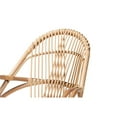 thumbnail image 6 of Baxton Studio Jayden Modern Bohemian White Fabric Upholstered and Natural Brown Finished Rattan Accent Chair, 6 of 7