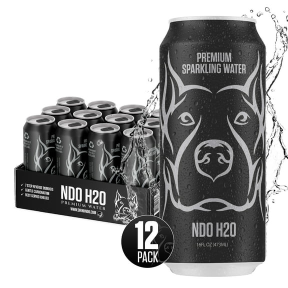 NO DAYS OFF Premium Sparkling Water, 12 Pack - 16 fl oz/can, Reverse Osmosis Canned Water, Ultra Purified