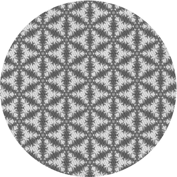 Ahgly Company Machine Washable Indoor Square Transitional Ash Gray Area Rugs, 3' Square
