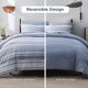 thumbnail image 3 of Bedsure King Comforter Set 7 Pieces, White Blue Striped King Bedding Set Todos, 3 of 9