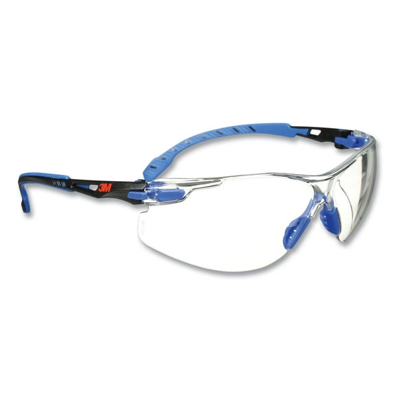Solus 1000 Series Safety Glasses, Blue Plastic Frame, Clear Polycarbonate Lens | Bundle of 10 Each
