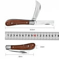 thumbnail image 4 of Folding Grafting Knife Grafting Tools Grafting Pruning Knife Professional Garden fruit tree Grafting Cutter Wooden Handle Knife, 4 of 9