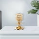 thumbnail image 5 of Candelabro de pilar de cristal chapado en oro para adorno decorativo S S, 5 of 6