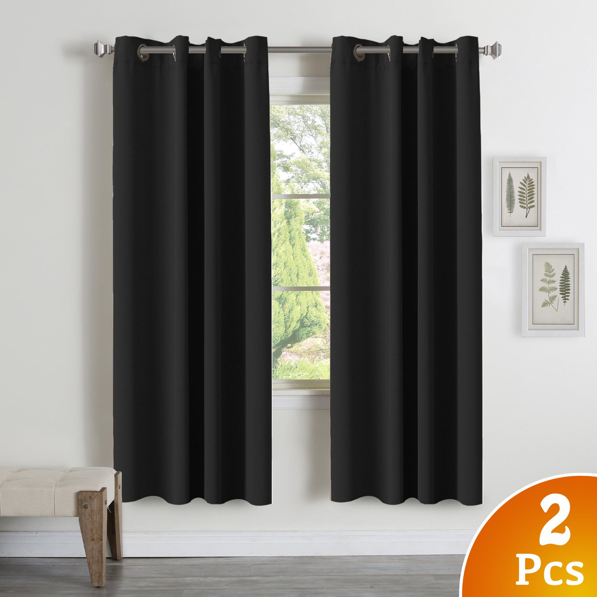 Blackout Curtain Panels 72"-Room Darkening Light Reducing Thermal