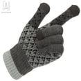 thumbnail image 3 of Gustave 2 Pairs Winter Gloves for Men Cold Weather Touch Screen Knit Warm Gloves Anti-Slip Texting Gloves Thermal Lined Elastic Cuff Gloves for Running Cycling "Gray", 3 of 10