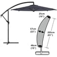 thumbnail image 4 of Housse de Parasol de Patio Imperméable, Housse de Parasol de Marché 210D Décalée avec Fermeture Éclair pour Parasol Déporté d'Extérieur de 9 Pi à 13 Pi, Robuste, 4 of 7