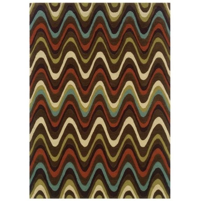 Hawthorne Collection Tapis Tufté à la Main 1 Pieds10 Pouces x 2 Pieds10 Pouces en Brun