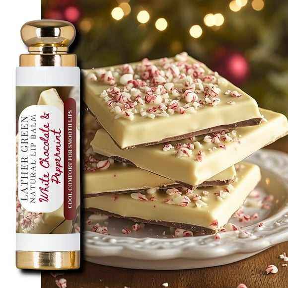 White Chocolate and Peppermint Natural Lip Balm by LatherGreen