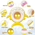 thumbnail image 4 of CQHVKQ 31" Inflatable Baby Pool Float with Detachable Canopy, Shark Shaped Baby Swimming Ring with Handles, Toddler Inflatable Swimming Float with Safety Seat, Infant Pool Float 0-3 Years, Yellow, 4 of 9