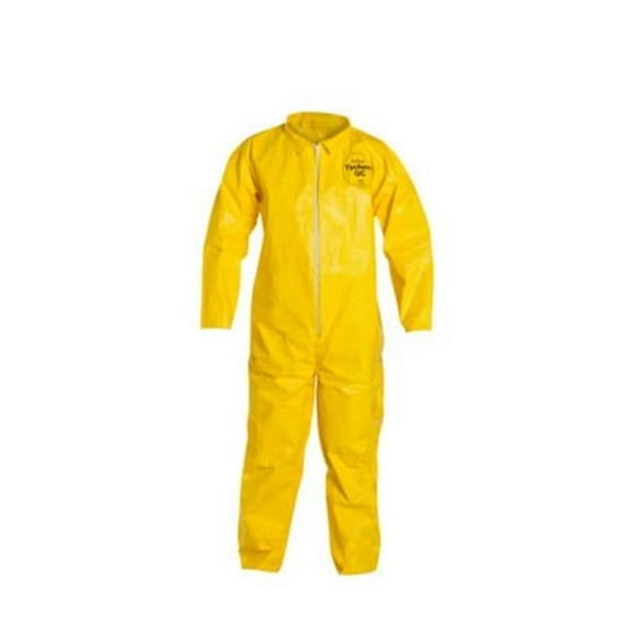 Dupont Coveralls,L,Ylw,Tychem 2000,PK12 QC120SYLLG001200