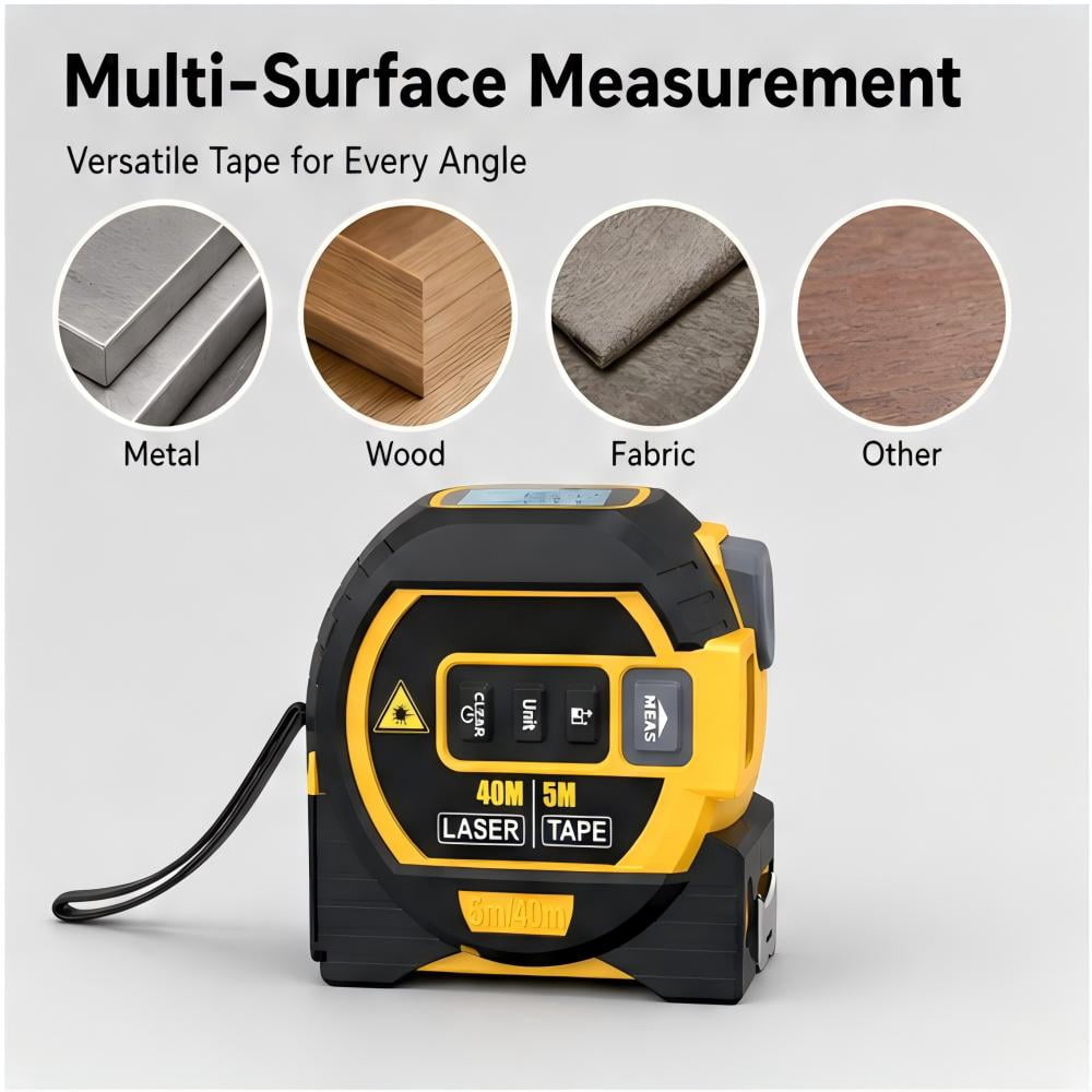 Multifunctional Tools Tape Measure, 2026 New 3-in-1 Rangefinder with Led Display, Digital Tape Measure
