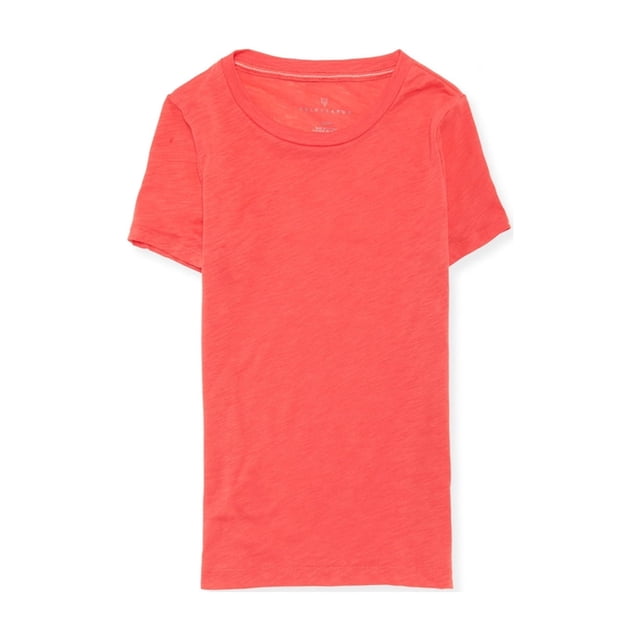 Aéropostale T-Shirt Basique à Manches Courtes Burnout pour Femmes, Rouge, Juniors, Très Petit
