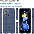 thumbnail image 2 of Case for Xiaomi Redmi Note 11T Pro+, Heavy Duty Shockproof Military Grade Drop Tested Field Phone Case Bumper Rugged Cover for Xiaomi Redmi Note 11T Pro/11T Pro+ Blue, 2 of 14